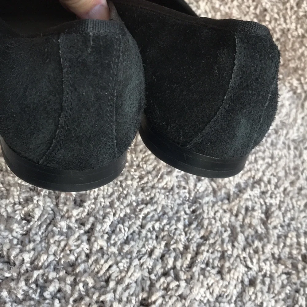 Calzoleria Toscana Black Suede Ballet Flats size 39 1/2 EU